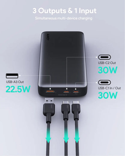 Aukey Sprint X 20K 30W 20000mAh Portable Power Bank with PD3.0 (PB-Y42)