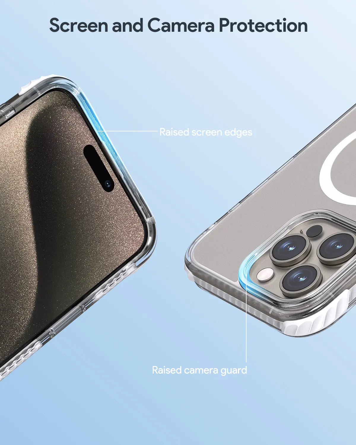 Aukey Urban Guard  Magnetic Hard-Shell iPhone 15 Pro Max Phone case - Transparent (TM11D)