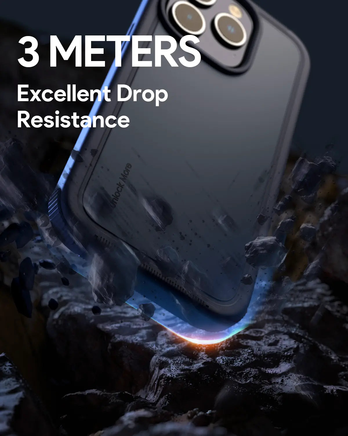 Aukey Urban Guard Elite Magnetic Hard-Shell iPhone 15 Pro Phone Case - Dark Gray (UG10C)