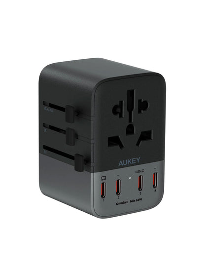 Aukey Travel Mate 65W GaN Universal Adapter with USB ports (PA-TA08A)