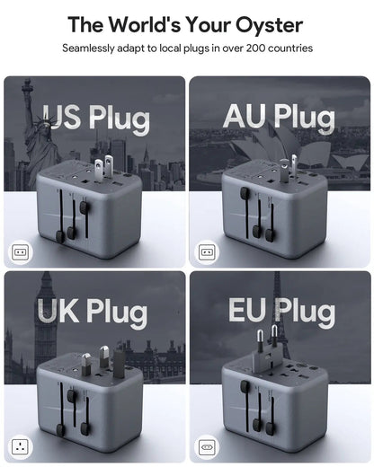 Aukey Travel Mate 65W GaN Universal Adapter with USB ports (PA-TA08A)
