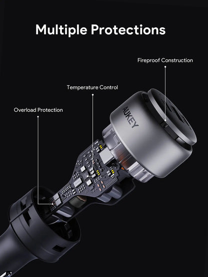 Aukey Pathfinder Mix 3 66W Fast Charging Car Charger (CC-P1)
