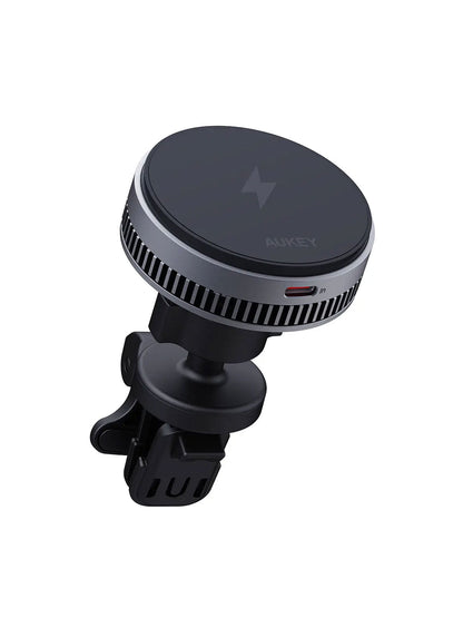 Aukey MagFusion Dash Pro Qi2 Magnetic Fast Wireless Charging Phone Mount with Active Cooling (HD-MC13A)