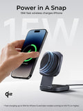 AUKEY MagFusion L Qi2 15W 2-in-1 Foldable Magnetic Wireless Charger for iPhone, AirPods, Samsung & Galaxy Buds – LC-MC211