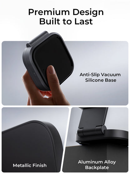 Aukey MagFusion L Qi2 Foldable 2 In 1 Magnetic Wireless Charger (LC-MC211)