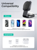AUKEY MagFusion L Qi2 15W 2-in-1 Foldable Magnetic Wireless Charger for iPhone, AirPods, Samsung & Galaxy Buds – LC-MC211