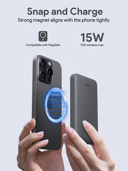 Aukey MagFusion 5000mAh Magnetic Wireless Charging Power Bank (PB-MS03)
