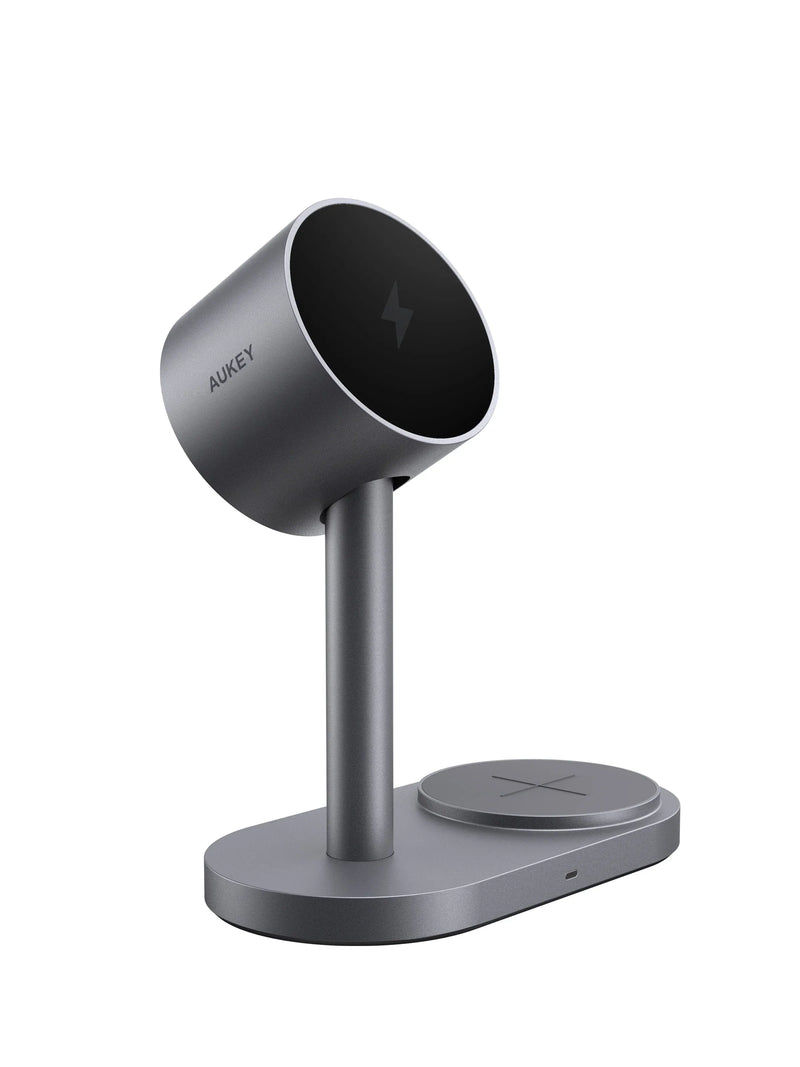 AUKEY MagFusion 2X Qi2.2 25W 2-in-1 Dual Magnetic Wireless Charging Station for iPhone, Samsung & Google Pixel – LC-MC213