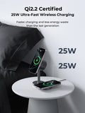 AUKEY MagFusion 2X Qi2.2 25W 2-in-1 Dual Magnetic Wireless Charging Station for iPhone, Samsung & Google Pixel – LC-MC213
