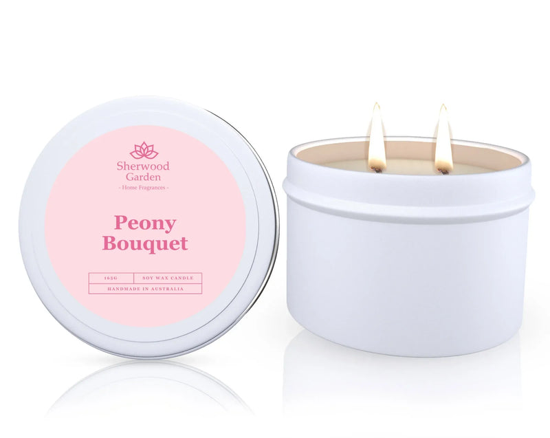Peony Bouquet Soy Candle Tin 165g