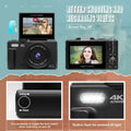 4K Digital Camera for Photography 64MP Vlogging Black