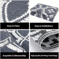 Outdoor Reversible Patio Mat Geometric Pattern