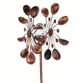 Solar Powered Metal Wind Spinner with LED Lights