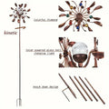 Solar Powered Metal Wind Spinner with LED Lights