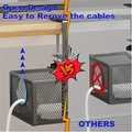 No-Drill Wire Organizer Under-Desk Cable Tray