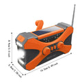 Emergency Hand Crank Solar Radio Orange