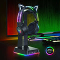 Gaming Headset with Detachable Cat Ear Microphone