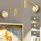 Picture Light for Wall, Battery Operated Art Light for Paintings CCT Dimmable Spotlight for Wall Art Wall Light with Remote Control for Living Room Gallery Dartboard Bathroom Light Gold