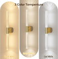 Battery Operated Wall Sconce Set of 2 Brushed Gold 12000mAh Rechargeable Wall Light with Crystal Acrylic 24