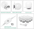 Hollywood LED Vanity Mirror Lights Kit, Dimmable Stick on USB Vanity Lights,Makeup Light Strip for for Bedroom, Dressing Room, Wedding, Party illuminating, CRI>90 (4000K Natural White 14 Bulbs 5V USB)