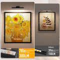 Picture Lights for Wall, Battery Operated Picture Light 16in Gallery Light for Paintings CCT Dimmable Recharging Battery Wall Light with Remote Control for Living Room Dartboard Art Black