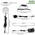 3 Pack Round Display 240V LED Puck Lights,6W Under Cupboard Counter Shelf Lights(Daylight White 6000K)