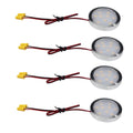Under Cabinet LED Puck Lights, 2W Hardwired Round LED Spot Lights, 30cm Lead Wire, 12V DC Low Voltage, Perfect for Kitchen Counter, Cabinet, RV Interior, Boat & Marine Lighting (4 Pack 6000K Daywhite)