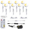 LED Under Cabinet Puck Lights CCT Light Color Temperature Adjustable Warm+White Double Color with Dimmable RF Remote Controller for Kitchen Shelf Ambiance Display Lighting (8 Lights, 24W)