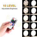 Linkable Under Cabinet LED Lighting 12V Dimmable Puck Lights with Wireless RF Remote Control, Hardwired & AU Wall Plug in for Furniture Cupboard Lighting(10 Lights, Natural White 4000K)