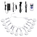 Linkable Under Cabinet LED Lighting 12V Dimmable Puck Lights with Wireless RF Remote Control, Hardwired & AU Wall Plug in for Kitchen Mood Lighting (4000K Natural White, 12 Lights Kit)