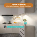 3 Pack Smart Under Cabinet Lights Hardwired,Dimmable LED Light for Kitchen Under Cabinet with Alexa Google Remote APP Control for Under Counter Lights for Cabinet Closets(Warm White)