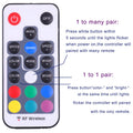 Mini Remote Controller for RGB Color LED Strip Lights, RF Dimmer for 12V DC LED Ribbon, LED Neon Sign, Wireless Remote Control for Dimmable 3528 5050 Under Cabinet Puck Lights(RGB)