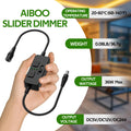 Single Color Slider Dimmer with Timer - PWM 1pc DC 5V/12V/24V LED Controller, 36W Max, Slide Brightness Control & Auto-Off for LED Strip Lights, Closet, Counter, Aquarium Lighting (Black)