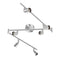 Kitchen Lights, 6-Light Ceiling Lighting Kits, Swivelling Ceiling Spotlight for Bedroom, Kitchen and Living Room(GU10 LED Bulbs not Included) (Brush Nickel)