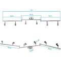 Kitchen Lights, 6-Light Ceiling Lighting Kits, Swivelling Ceiling Spotlight for Bedroom, Kitchen and Living Room(GU10 LED Bulbs not Included) (Brush Nickel)