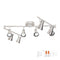 LED 8 Light Track Lighting Fixture Flexible, Adjustable Ceiling Spot Light with GU10 Track Light Head, Accent Lighting Foldable Swing Arm Brushed Nickel(Bulbs Not Included)