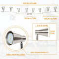 LED 8 Light Track Lighting Fixture Flexible, Adjustable Ceiling Spot Light with GU10 Track Light Head, Accent Lighting Foldable Swing Arm Brushed Nickel(Bulbs Not Included)
