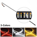 Tailgate Light Bar 60 Inch Triple Row Tail light bar for Pickup Trailer SUV RV VAN Full Function Red Brake White Reverse Amber Turn Signal double flash Light No Drill Install (60inch)