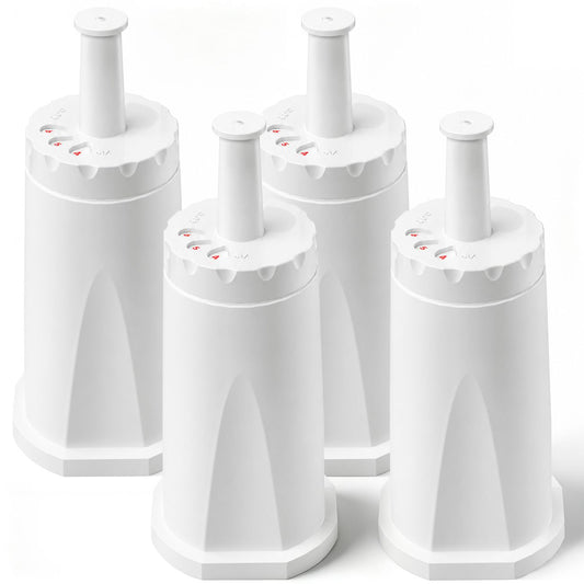 Water Filter 4-Pack for Breville Oracle, Barista & Bambino | Coconut Activated Carbon & Ion Exchange Filtration | BES008WHT0NUC1 Replacement