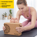 Natural Cork Yoga Blocks 2 Pcs – High-Density, Non-Slip Yoga Blocks for Balance, Strength & Flexibility Training