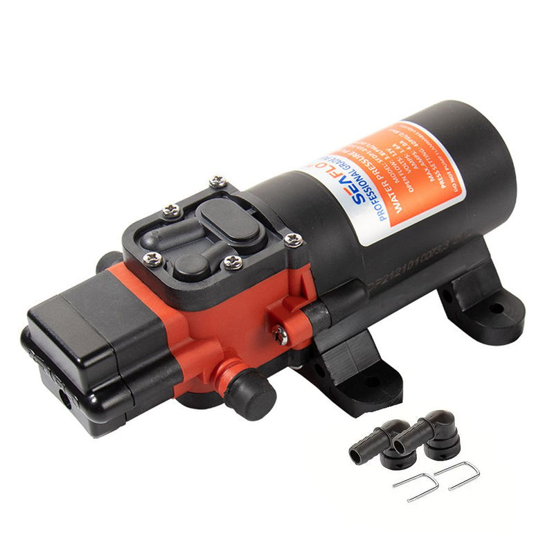 12V Water Pressure Diaphragm Pump 3.8LPM 40PSI Self-Priming Water Pump for RV Caravan Marine Camping