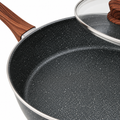 28cm PFOA Free Non-Stick Saute Pan with Lid, Marble-Effect Non-Stick Coating, Induction Compatible, Soft-Touch Handle, Dishwasher Safe