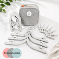 19 Pcs Portable Travel Folding Anti-Slip Clothes Hangers with Storage Bag & Pegs-GREY