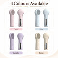 Silicone Facial Cleansing Brush Sonic Vibration Heating Waterproof Rechargeable-BEIGE