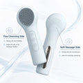 Silicone Facial Cleansing Brush Sonic Vibration Heating Waterproof Rechargeable-BEIGE