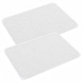 2 Pack Non-Slip Loofah Shower Mats 75x44cm Bathroom Bath Mat Machine Washable with Suction Caps Quick Drain