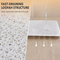 2 Pack Non-Slip Loofah Shower Mats 75x44cm Bathroom Bath Mat Machine Washable with Suction Caps Quick Drain