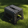Stool Portable Plastic Foldable Chair Outdoor Bathroom Kitchen Adult Kids Black