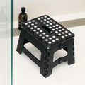 Stool Portable Plastic Foldable Chair Outdoor Bathroom Kitchen Adult Kids Black
