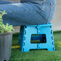 Plastic Folding Stool Portable Chair Outdoor Camping Blue